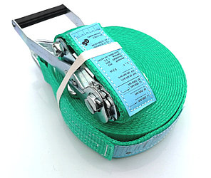 Стяжной ремень DoPlus, LC 2500/5000 daN, двойные крюки, 50мм, 10м, Dolezych DDSB102CBK, фото 2