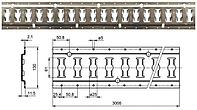 Рейка такелажная / анкерная комбинированная, 3050х130х11,5 мм, сталь оцинкованная, Dolezych DDTR030000