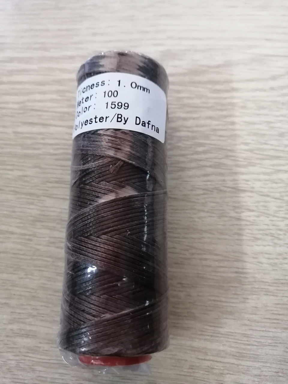 Нитка прошивочная Dafna 1599 темно коричневый 1 мм (100 м ) - фото 1 - id-p142457709