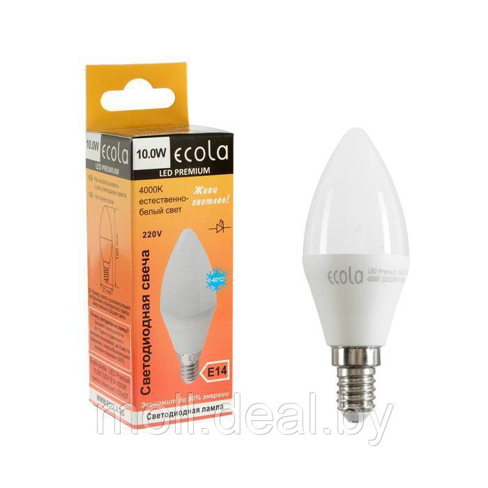 Лампа светодиодная Ecola candle LED Premium, 10 Вт, E14, 4000 K, свеча, 100x37 мм - фото 1 - id-p142062579