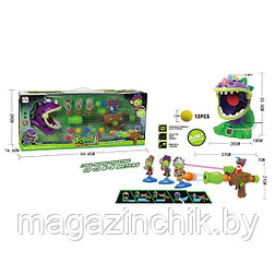 Игровой набор Растения против зомби 666-27 A, зубастик с электронным счетчиком, пулемет, шарики