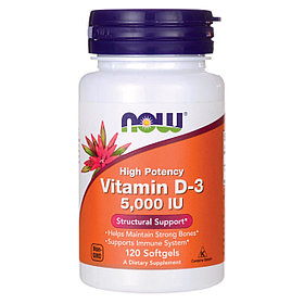 NOW Vitamin D-3 5000 IU 120 капс
