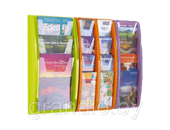 Буклетница настенная А4 двойная цвет на заказ - купить выгодно