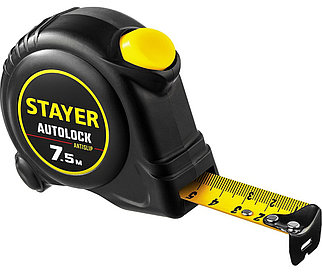 Рулетка с автостопом STAYER АutoLock 7,5м / 25мм, 2-34126-07-25_z02