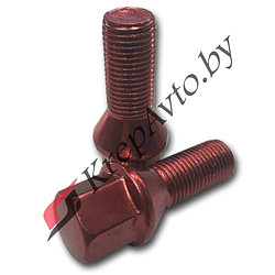 Болт колесный M12х1,25х28 Красный