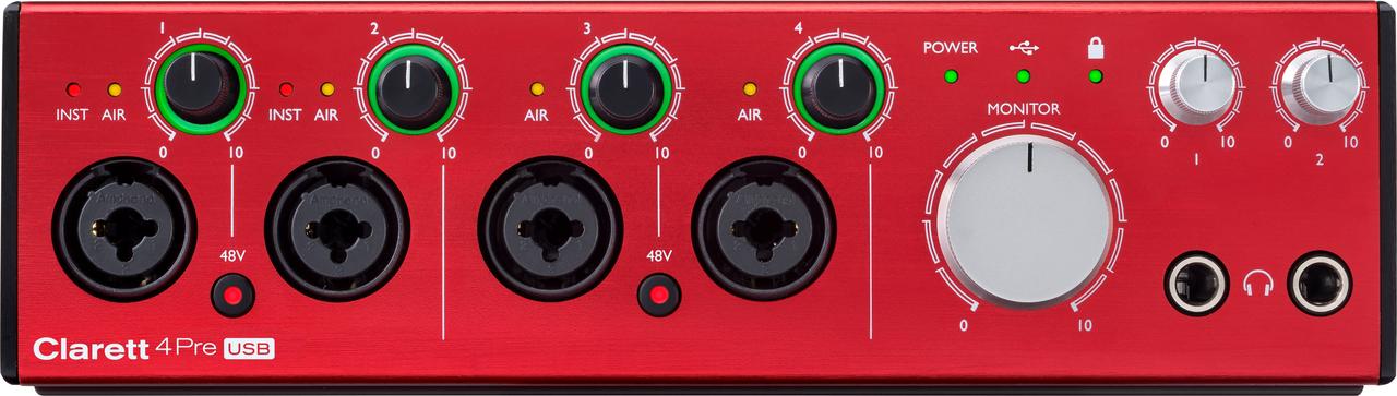 Аудио-интерфейс Focusrite Pro Clarett 4Pre USB - фото 2 - id-p142496188