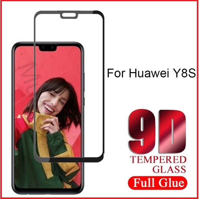 Защитное стекло Full-Screen для Huawei Y8s черный (5D-9D с полной проклейкой) - фото 2 - id-p142496331
