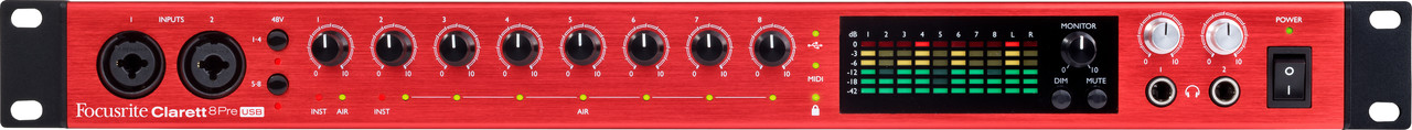 Аудио-интерфейс Focusrite Clarett+ 8Pre - фото 2 - id-p142497417