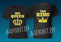 Парные футболки "Love Queen King"