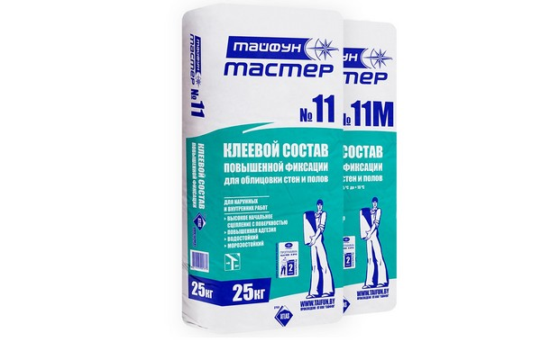 Клеевой состав Тайфун Мастер №11 №11М белый 25кг