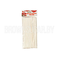Набор палочек-дюбелей для кондитерских изделий, цвет белый (Китай, длина 20 см, 50 шт)