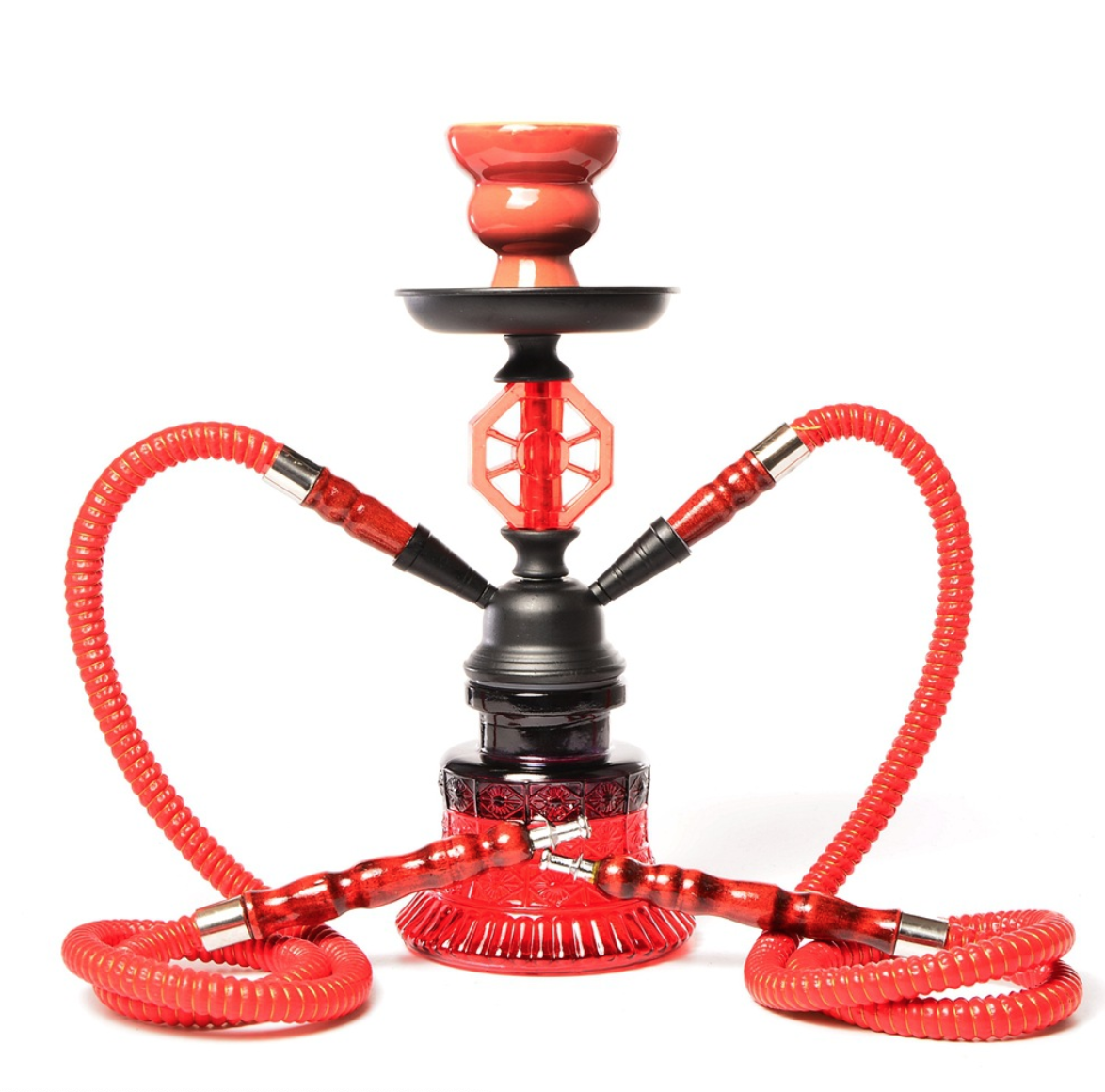 Кальян Hookah 30 см на две трубки (черн.мет) - фото 2 - id-p142538713