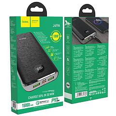 Внешний аккумулятор Hoco J69A PD + QC3.0, 15000mAh цвет: черный