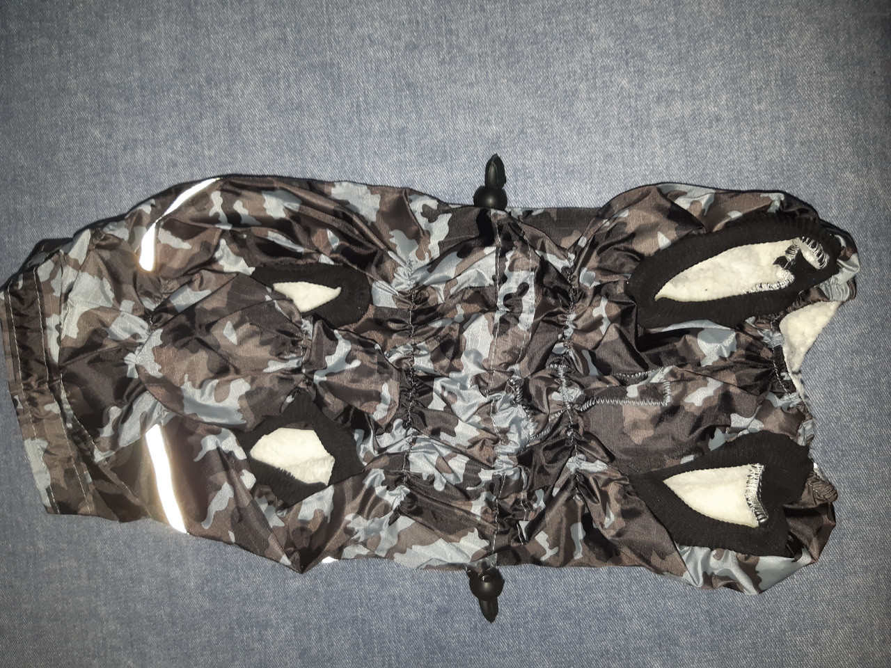 Жилет для собак на подкладке Флис - Весна/Осень с рисунком "Серый камуфляж 4000" - фото 2 - id-p142540475