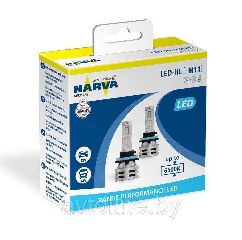 Лампа светодиодная H11 Narva Range Performance LED 18048