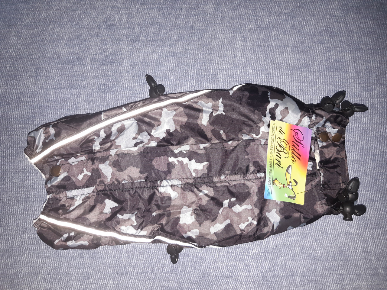 Жилет для собак на подкладке Флис - Весна/Осень с рисунком "Серый камуфляж 4000" - фото 4 - id-p142540475