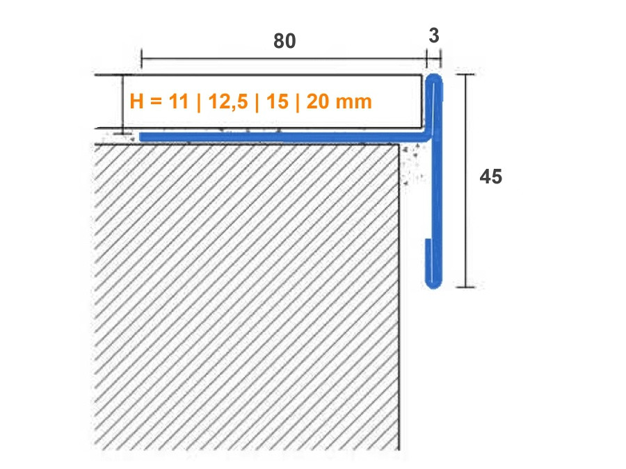 Балконный профиль Protec CPEV/45/12.5 Металлический серый RAL 9006 - фото 5 - id-p142542818