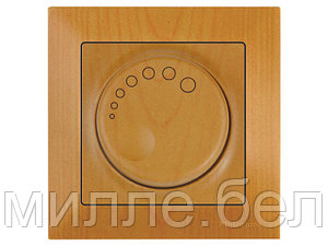 Выключатель поворотный (диммер) (скрытый, винт. зажим, 600Вт) дуб, DARIA, MUTLUSAN (220VAC, 60 - 600VA,  50