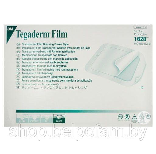Пластырь стерильный прозрачный пленочный Tegaderm Film 3M, размер 15х20 см (1 шт.) - фото 2 - id-p142561312