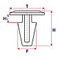 Honda/Acura 66435648000; Mitsubishi MS470075; Nissan 66919H1001, 0155304083, 0155300671 Клипса пластиковая, фото 2