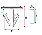 Toyota/Lexus 6786752010,6786752040,6786752030,6786752020 Клипса накладки/уплотнения передней двери, фото 2
