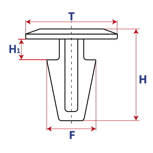 Клипса пластиковая Opel 4501572; VAG 251867299; Nissan/Renault 8200110307 - фото 2 - id-p142563641