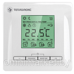 Электронный программируемый терморегулятор ТР 520 "Теплолюкс" с ЖК-дисплеем, белый