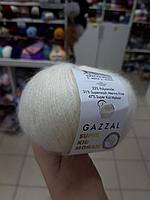 Пряжа Gazzal Super Kid Mohair цвет 64414 белый