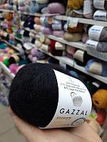 Пряжа Gazzal Super Kid Mohair цвет 64409 чёрный