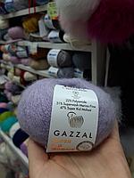 Пряжа Gazzal Super Kid Mohair цвет 64413 лиловый