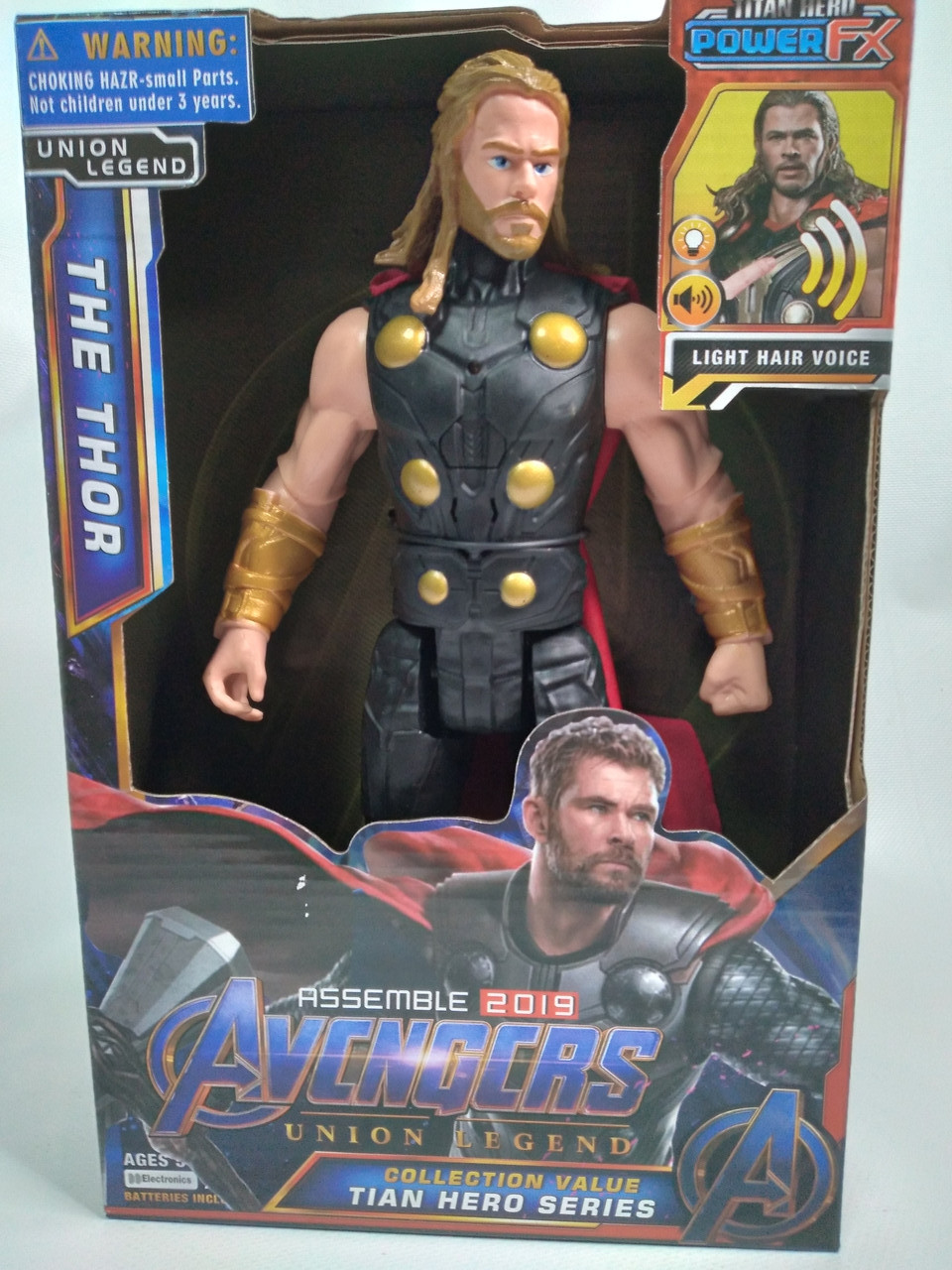 Фигурка супергероя Тор THOR из фильма Marvel, светозвуковые эффекты - фото 1 - id-p142587094