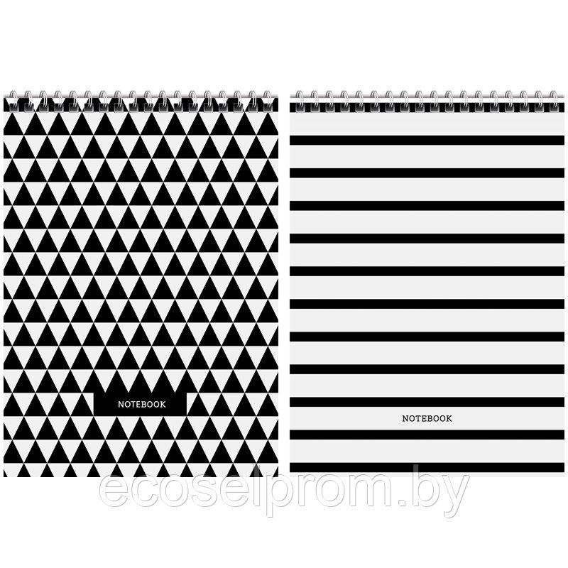 Блокнот А5 60л на гребне ArtSpace "Узоры BW Pattern" твердая подложка - фото 1 - id-p142587168