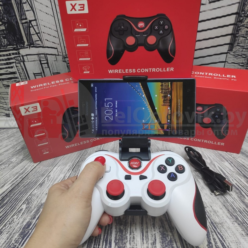 Беспроводной геймпад джойстик для телефона X3 Wireless Controller (iOS Android Tablet Windows PC TV Box) - фото 10 - id-p142589688