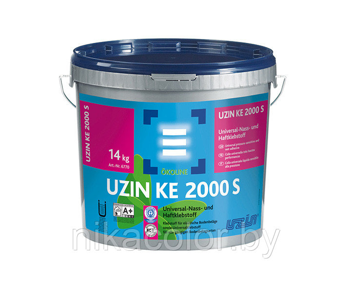 UZIN KE 2000 S Дисперсионный клей для винила ковролина 14кг