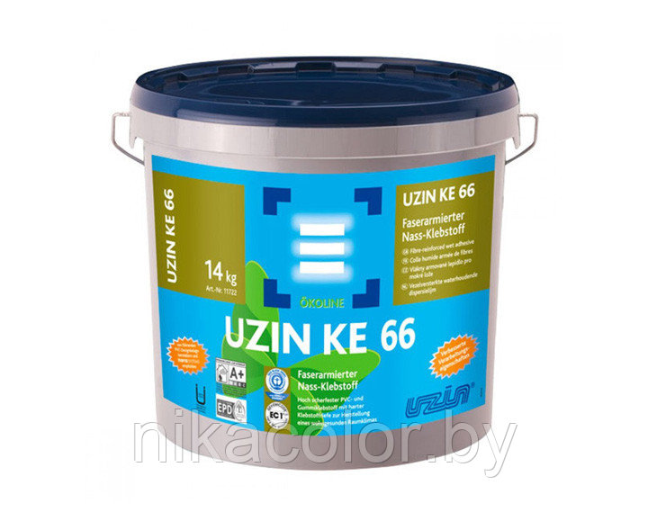 UZIN KE 66 Дисперсионный клей с армирующими волокнами 14кг - фото 1 - id-p142591166