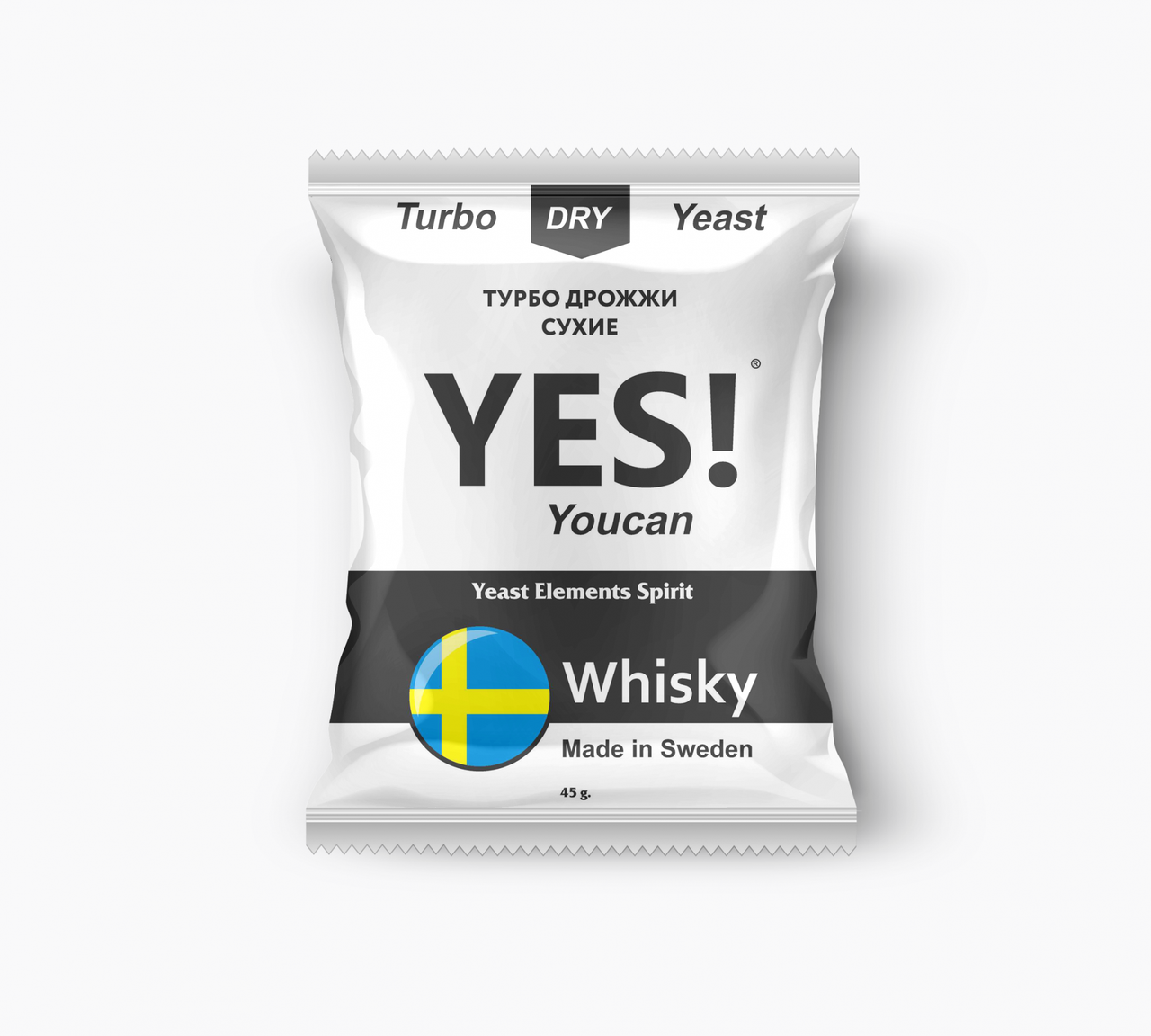 Спиртовые турбо дрожжи YES! YouCan Whisky, 45 г.,