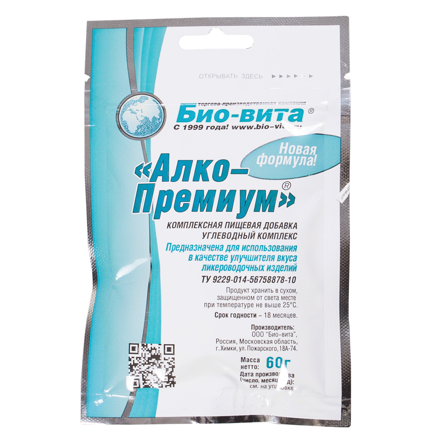 Бонификатор углеводный комплекс "Алко-Премиум" 60 г - фото 2 - id-p142591196