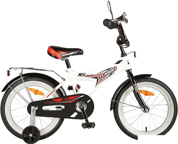 Детский велосипед Novatrack Turbo 16 2020 167TURBO.WT20 (белый/черный)