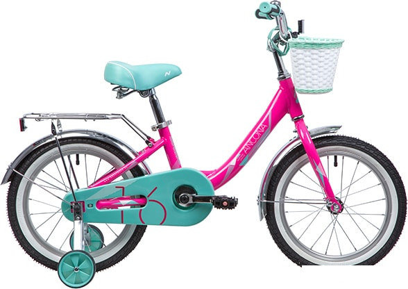 Детский велосипед Novatrack Ancona 16 (розовый/голубой, 2019), фото 2