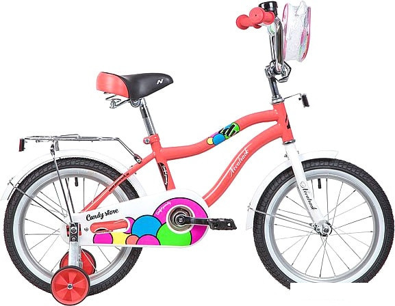 Детский велосипед Novatrack Candy 16 (оранжевый/белый, 2019)