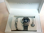 Подарочный набор Pandora браслет подвеска часы, фото 5