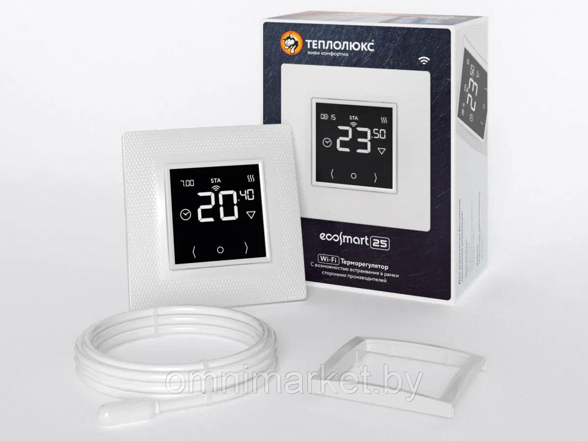 Сенсорный терморегулятор EcoSmart 25 с Wi-Fi - фото 3 - id-p142596620