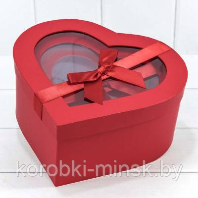 Коробка "Сердце" 25,8*24,5*12 Красный