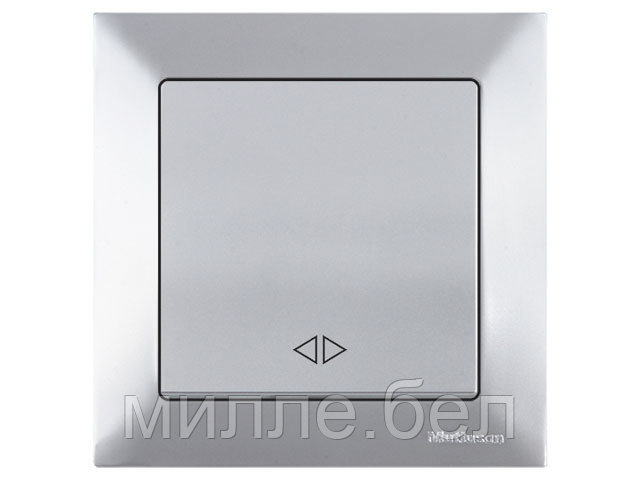 Выключатель промежуточный многопозиционный (скрытый, пруж. зажим) серебро, DARIA, MUTLUSAN (10 A, 250 V, IP
