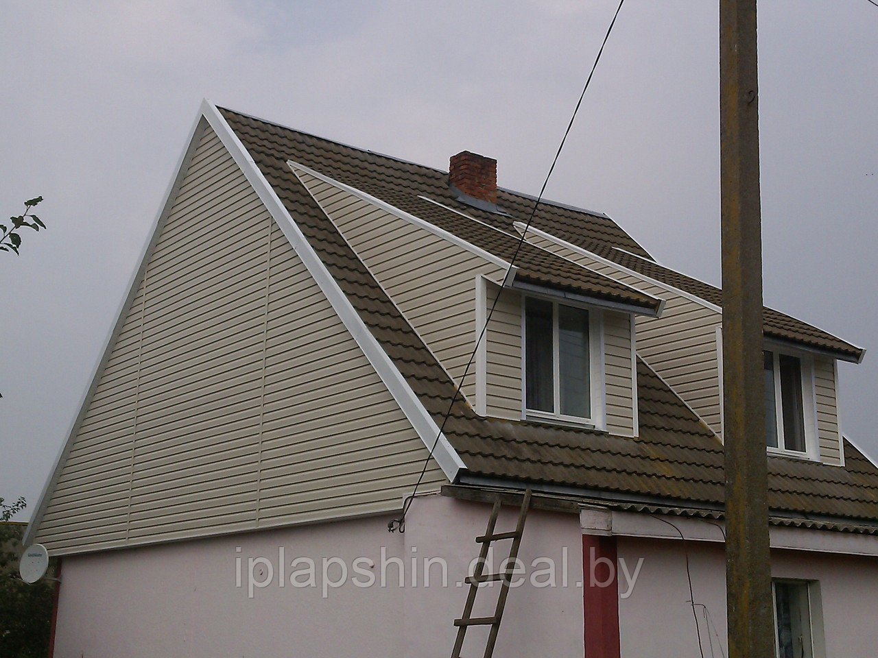 Отделка фронтона частного дома Гомель - фото 4 - id-p142606591