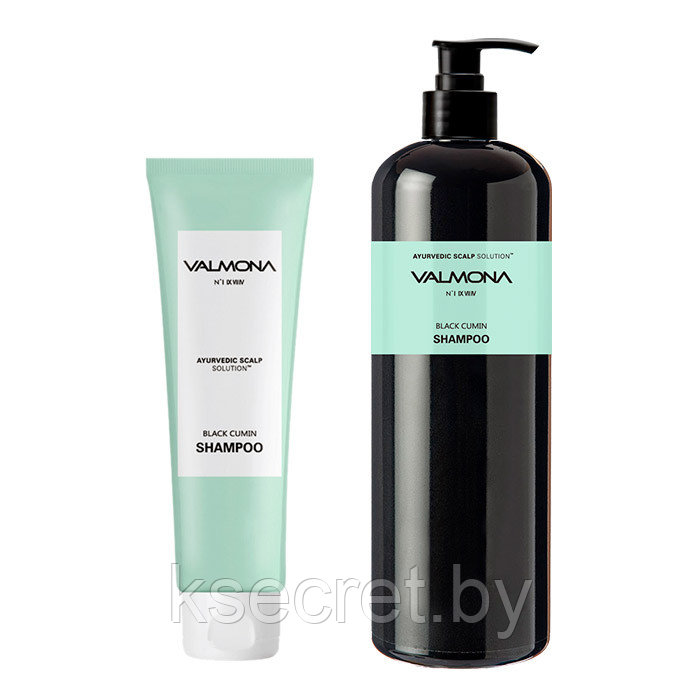 [VALMONA] Шампунь для волос АЮРВЕДА Ayurvedic Scalp Solution Black Cumin Shampoo, 480 мл - фото 2 - id-p142612455