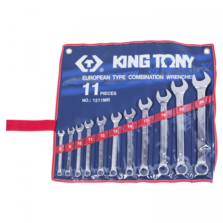 1211MR KING TONY Набор комбинированных ключей, 8-24 мм, 11 предметов KING TONY 1211MR - фото 1 - id-p142619519