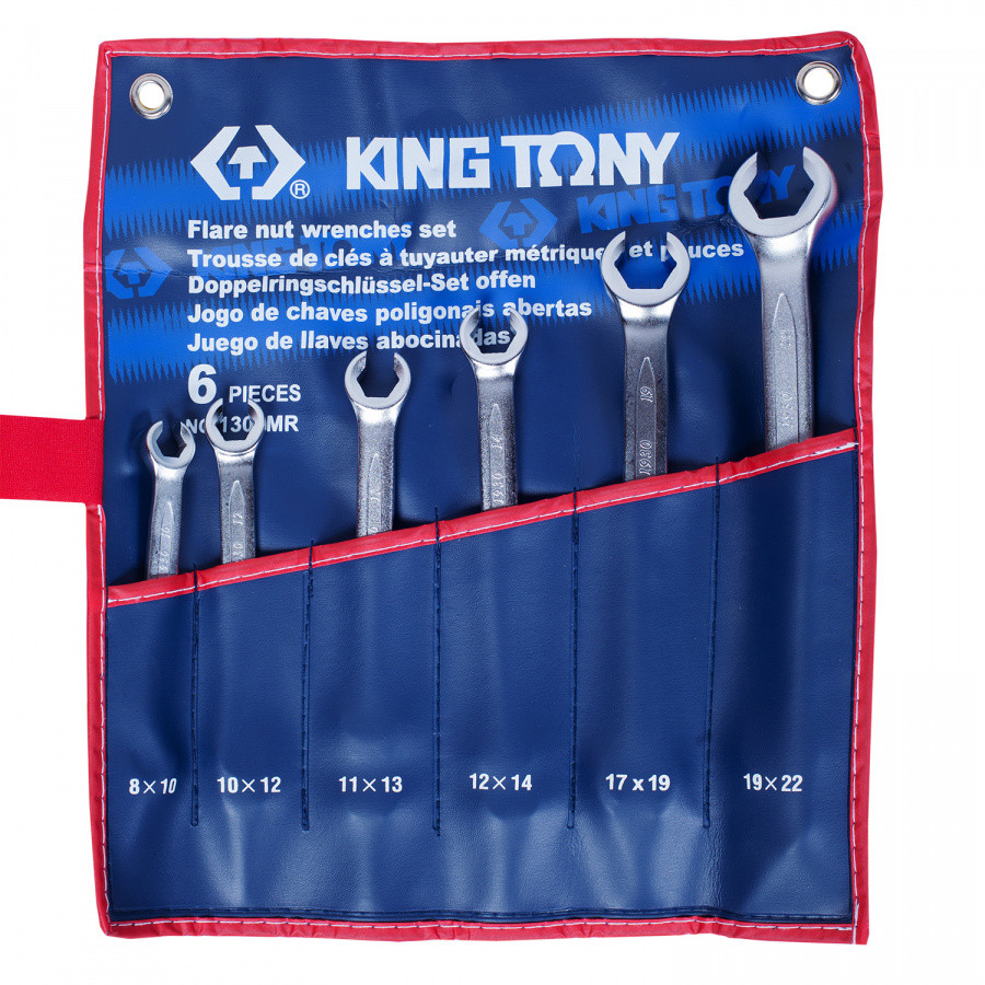 1306MR KING TONY Набор разрезных ключей, 8-22 мм, 6 предметов KING TONY 1306MR - фото 1 - id-p142619574