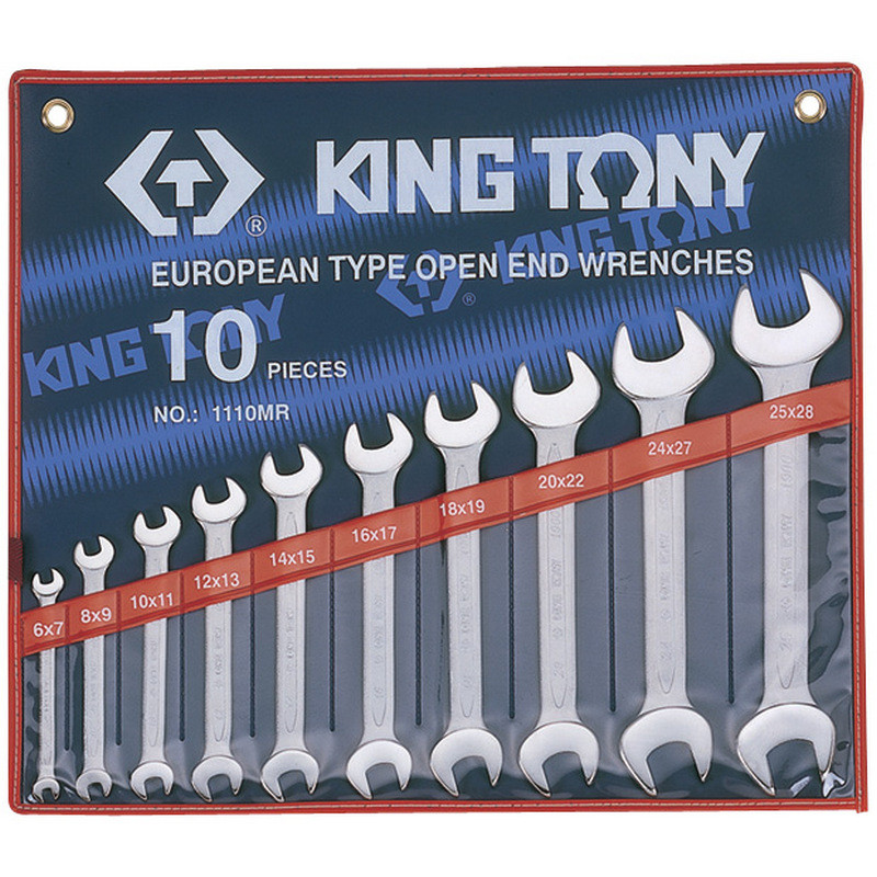 1110MR KING TONY Набор рожковых ключей, 6-28 мм, 10 предметов KING TONY 1110MR - фото 1 - id-p142619576