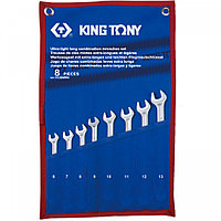 12C8MRN KING TONY Набор комбинированных удлиненных ключей, 6-13 мм, чехол из теторона, 8 предметов KING TONY